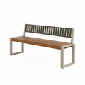 Panca da giardino 150 x 60 x 85 cm in legno e metallo marrone beige stile moderno