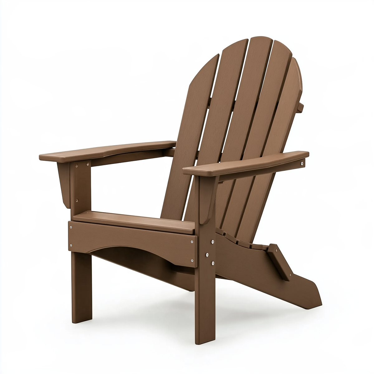 Sedia Adirondack 86 x 78 x 96 cm in polietilene marrone per esterno