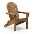 Poltrona da giardino Adirondack 79 x 87 x 98 cm in plastica marrone con braccioli stile rustico