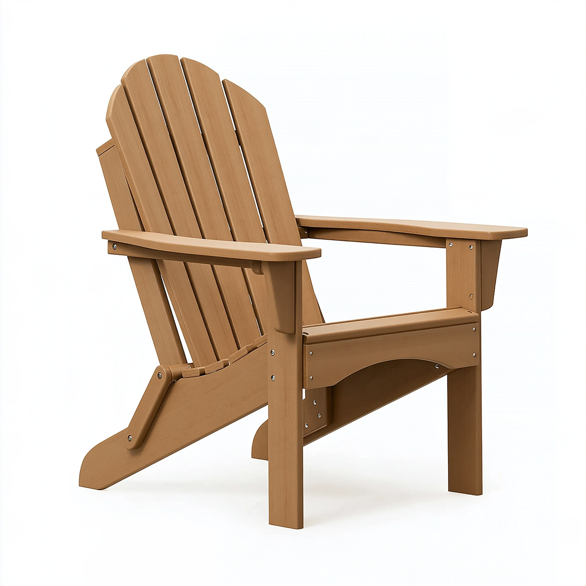 Sedia da giardino Adirondack 83 x 81 x 98 cm in plastica marrone effetto legno
