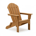 Sedia da giardino Adirondack 83 x 80 x 98 cm in plastica marrone con schienale inclinato