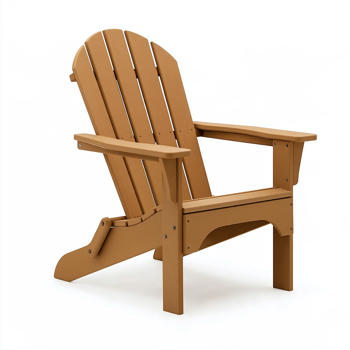 Sedia da giardino Adirondack 83 x 80 x 98 cm in plastica marrone con schienale inclinato