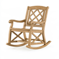 Sedia a dondolo 65 x 85 x 105 cm in legno marrone stile classico
